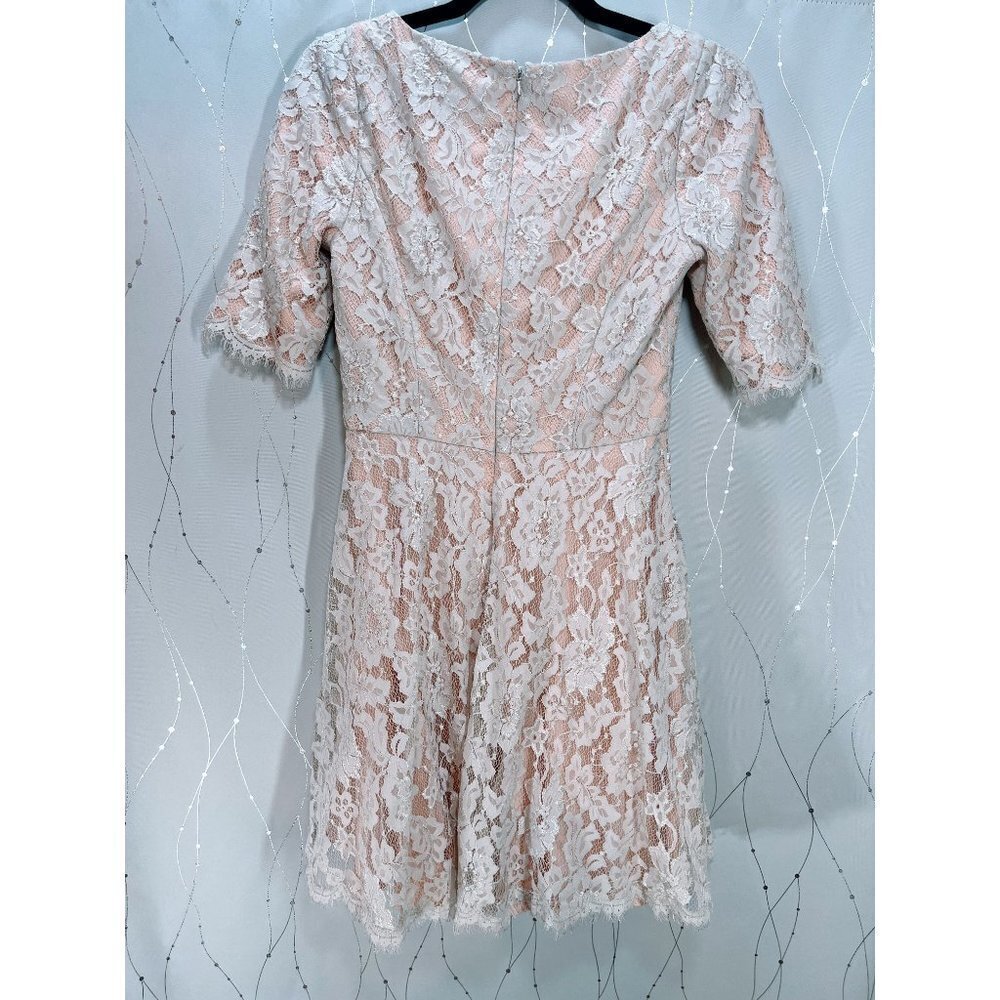 Monique Lhuillier Ivory Blushing Envy Lace Dress $495 - Picture 8 of 11